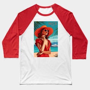 Nice, France, Vintage Travel Poster Baseball T-Shirt